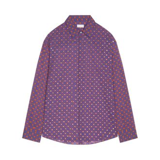 Dries Van Noten Casual Shirts, male, Multicolor, Size: L Embroidered Long-Sleeve Shirt