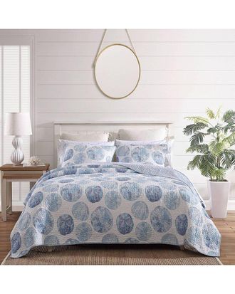 Tommy Bahama Ocean Isle Of Cotton Reversible Quilt Set