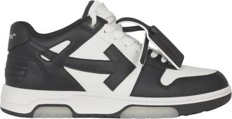 Off-white Sneakers, male, Black, Size: 7 1/2 US White Leather Sneakers