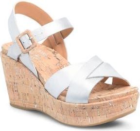 Kork-ease Ava 2.0 Platform Wedge Sandal in Silver Metallic at Nordstrom Rack, Size 11