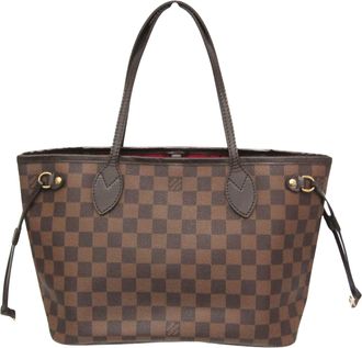 Louis Vuitton Neverfull Pm Brown Canvas Tote Bag (Pre-Owned)