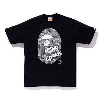 A Bathing Ape x Marvel Ape Head T-Shirt Black Comics 1F23110927