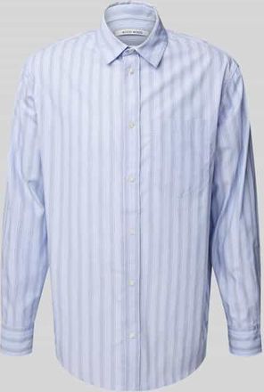 Wood Wood Regular Freizeithemd mit Kentkragen in Blau, Größe XXL