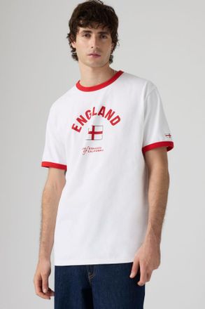 Levi's T-shirt Ringer Levis Inghilterra - Uomo - 2XL - Bianco / X England