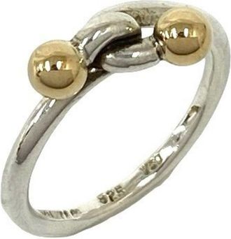 Tiffany & Co. Gold Silver Yellow Gold (18K) Silver 925 Band Ring (Pre-Owned)