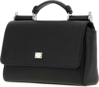 Dolce & Gabbana Mens Sicily Top Handle Bag Black Calf