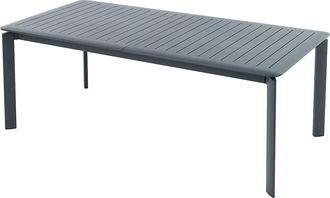 Vente-Unique Mesa de jard&iacute;n extensible de aluminio L.205/286.5cm - Gris oscuro - VELYRA de MYLIA