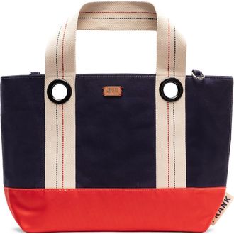 Frances Valentine Summer Cotton Canvas Tote in Navy/Red at Nordstrom