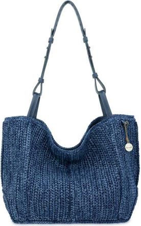 The Sak Los Feliz Medium Crochet Tote Bag in Denim Tonal Straw at Nordstrom