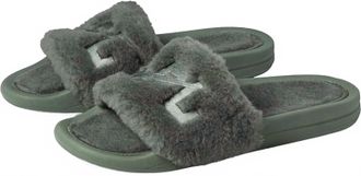 Athletic Propulsion Labs Womens Shearling Slide Sandal In Fatigue