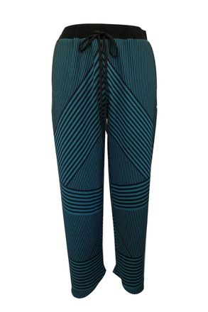 Eva Franco Brit Wit Jogger Pant In Teal And Black