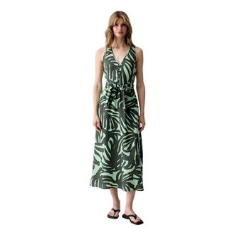 Benetton Dames, Jurken, Veelkleurig, Maat: XS Linnen