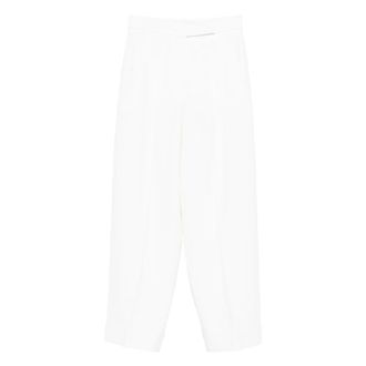 Max Mara Wijde broek - Dames - Broeken - Wit - Maat: 2XS Wol