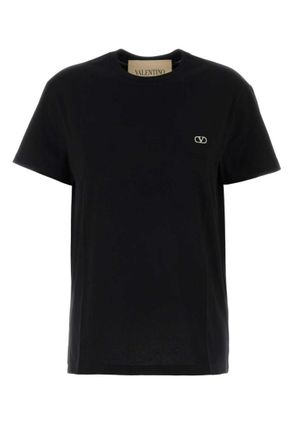 Valentino Garavani Black Logo Crew Neck T-Shirt