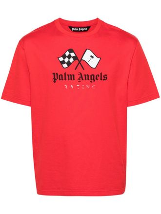 Palm Angels T-shirt con stampa - Rosso