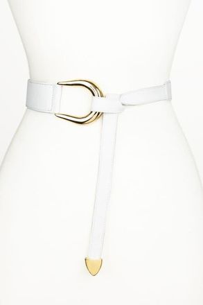Raina Sheila Knot Leather Belt in White at Nordstrom, Size Medium