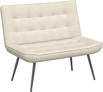 vidaXL Banco De Terciopelo Color Crema 110x74x84 Cm Vidaxl