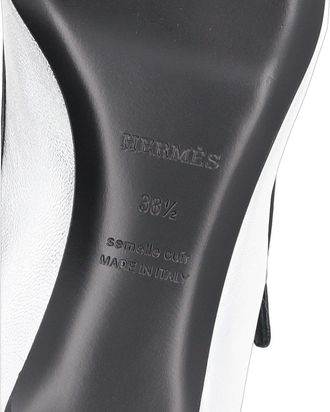 Herm&egrave;s Lilibeth 40 Mary Jane Pumps - Silver
