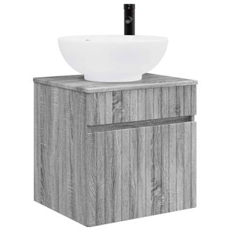 vidaXL Vanidad De Lavabo Montada En La Pared Sonoma Gris Vidaxl