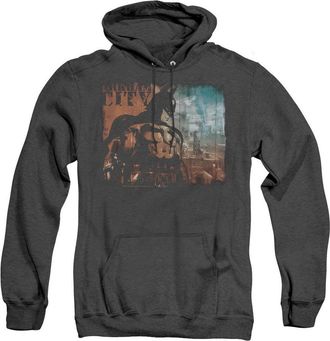 Gildan Batman Arkham City City Knockout Adult Heather Hoodie / Hooded Sweatshirt