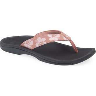 Olukai Ohana Flip Flop in Coral Rose /Pua at Nordstrom, Size 11