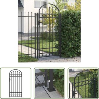 vidaXL vidaXL Cancello bloccabile - Palo della recinzione Grigio 200 x 88 x 14 cm Acciaio