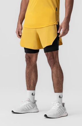 ASRV Aerotex Hybrid Liner Short in Amber/black at Nordstrom, Size X-Small