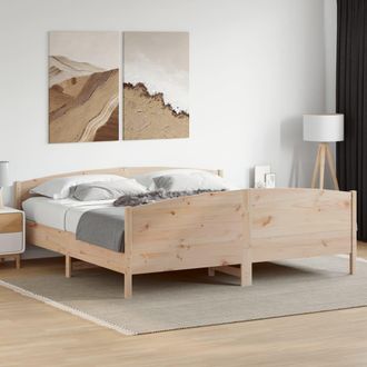 vidaXL Vidaxl - Estructura De Cama Sin Colch&oacute;n Madera Maciza De Pino 200x200 Cm