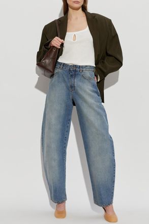 Victoria Beckham Top With Draping At The Back, Womens, White