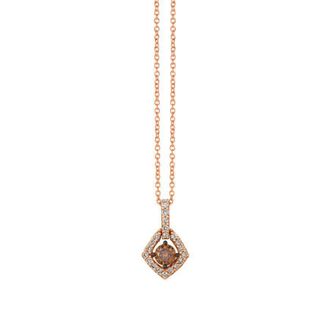 Le Vian Ladies Chocolate Diamonds Necklaces set in 14K Strawberry Gold