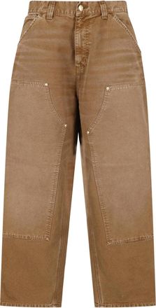 Carhartt Work in Progress Brown OG Double Knee Organic Cotton Wide-Leg Pants