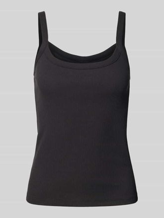 Pieces Slim Fit Tr&auml;gertop aus Baumwoll-Mix Modell MAY in Black, Gr&ouml;&szlig;e XL