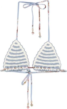 Zimmermann Awaken crochet bikini top - women - Cotton/Recycled Nylon/Elastane - 0 - White