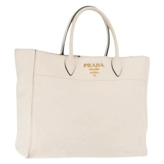 Prada Pre-owned Tote Bags, female, White, Size: ONE SIZE Pre-owned Vintage Tote Bag