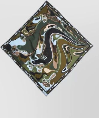 Pucci silk twill foulard camouflage print