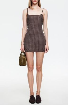 Lioness Voyage Check Minidress in Chocolate Plaid at Nordstrom Rack, Size X-Large