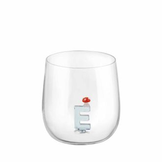 KASANOVA Bicchiere lettera E fungo in vetro borosilicato design Benny Setti