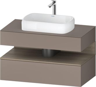 Duravit Duravit - Qatego Consola Mueble Bajo Lavabo, 1 Extra&iacute;ble, 1 Caj&oacute;n