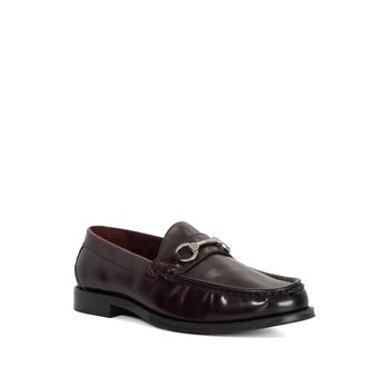 Dune London Mens Simmi - Leather Square Toe Loafers - Bordo - Size UK 10