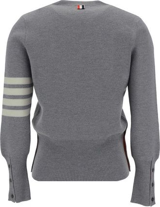 Thom Browne Womens Gray Wool Oves Aries Sweatshirt Clothing