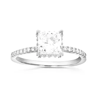 Vir Jewels 2 cttw Princess Lab Grown Diamond Engagement Solitaire Ring in 14K White Gold For Women