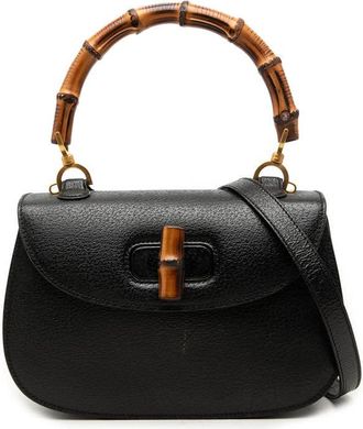 Gucci Pre-owned Gucci Grained Calfskin Bamboo Night Satchel Ladies W15F6CDHIPH1UOXJ