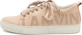Lanvin leather lace-up sneakers - Neutrals