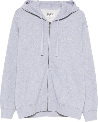 MC2 Saint Barth SB 15Ml EMB Sweatshirt - Heren - Vesten met rits - Grijs - M - Katoen - Hoodies & sweatvesten