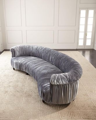 Haute House Home Romana Ruched Sofa, 122