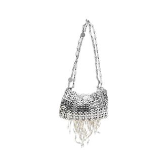 Paco Rabanne Womens Silver Stainless Steel Shoulder Bag