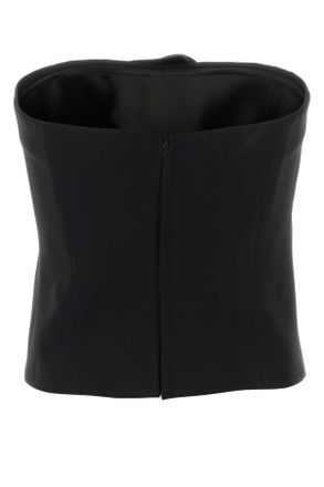 Giorgio Armani Womens Black Satin Bodice Nero Exterior: Silk Lining: Maglie