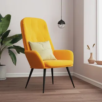 vidaXL Vidaxl - Sill&oacute;n De Relax De Terciopelo Amarillo Mostaza