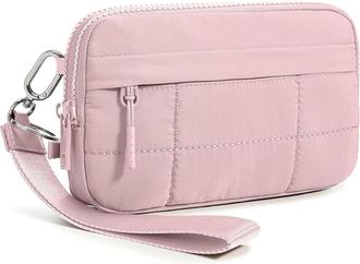 Generic Crossbody Bags Wristlet Purses Wallets with 4 Zipper for Women and Girls, Handbag Holder for Credit Cards and Daily Essentials (Pink)