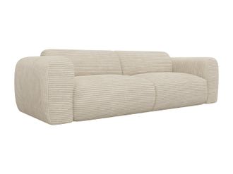 Vente-Unique Sof&aacute; de 4 plazas de pana beige POGNI de Maison C&eacute;phy
